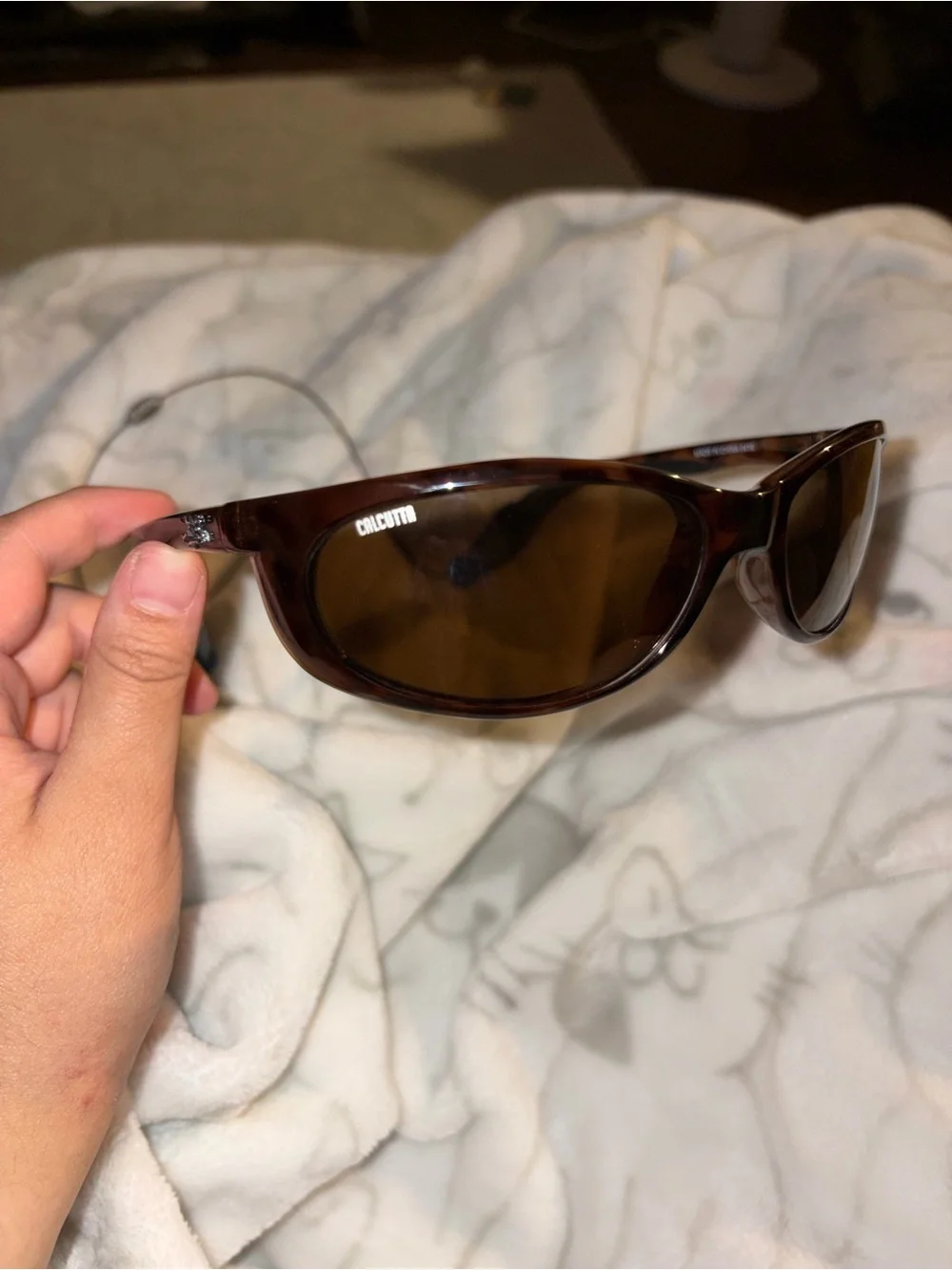 Tortoiseshell Men's Wrap Sunglasses - Calcutta